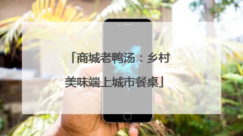 商城老鸭汤：乡村美味端上城市餐桌