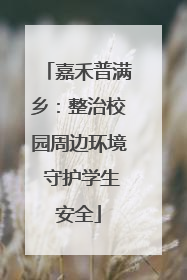 嘉禾普满乡：整治校园周边环境 守护学生安全