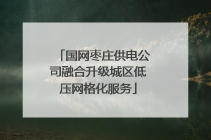 国网枣庄供电公司融合升级城区低压网格化服务