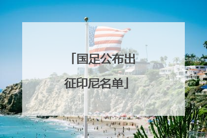 国足公布出征印尼名单