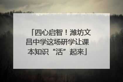 四心启智！潍坊文昌中学这场研学让课本知识“活”起来