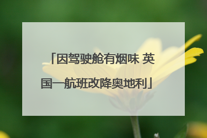 因驾驶舱有烟味 英国一航班改降奥地利