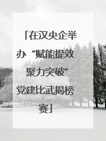 在汉央企举办“赋能提效 聚力突破”党建比武揭榜赛