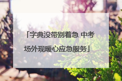 字典没带别着急 中考场外现暖心应急服务