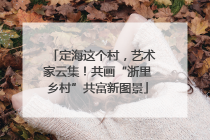 定海这个村，艺术家云集！共画“浙里乡村”共富新图景