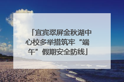 宜宾翠屏金秋湖中心校多举措筑牢“端午”假期安全防线