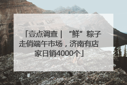 壹点调查｜“鲜”粽子走俏端午市场，济南有店家日销4000个
