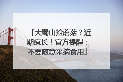 大蜀山捡蘑菇？近期疯长！官方提醒：不要随意采摘食用