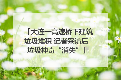 大连一高速桥下建筑垃圾堆积 记者采访后垃圾神奇“消失”