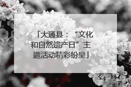 大通县：“文化和自然遗产日”主题活动精彩纷呈