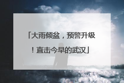 大雨倾盆，预警升级！直击今早的武汉
