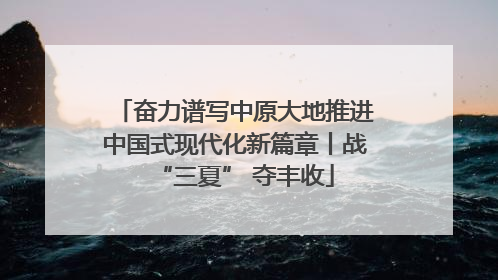 奋力谱写中原大地推进中国式现代化新篇章丨战“三夏” 夺丰收