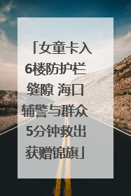 女童卡入6楼防护栏缝隙 海口辅警与群众5分钟救出获赠锦旗