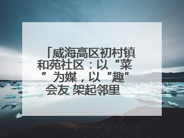 威海高区初村镇和苑社区：以“菜”为媒，以“趣”会友 架起邻里 “连心桥”