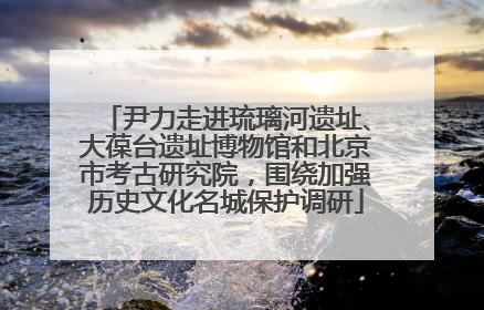 尹力走进琉璃河遗址、大葆台遗址博物馆和北京市考古研究院，围绕加强历史文化名城保护调研