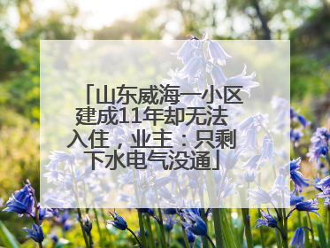 山东威海一小区建成11年却无法入住，业主：只剩下水电气没通