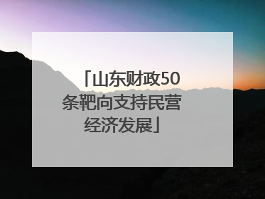 山东财政50条靶向支持民营经济发展