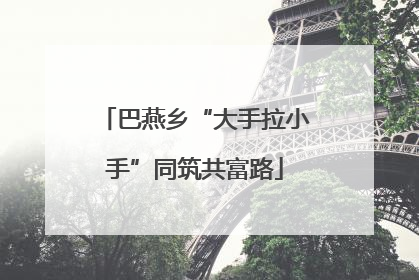 巴燕乡“大手拉小手”同筑共富路