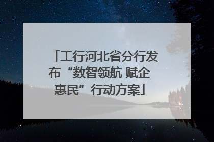 工行河北省分行发布“数智领航 赋企惠民”行动方案