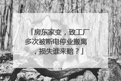 房东家变，致工厂多次被断电停业搬离，损失谁来赔？