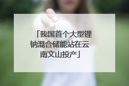 我国首个大型锂钠混合储能站在云南文山投产