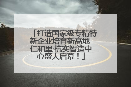 打造国家级专精特新企业培育新高地 仁和里·杭实智造中心盛大启幕！