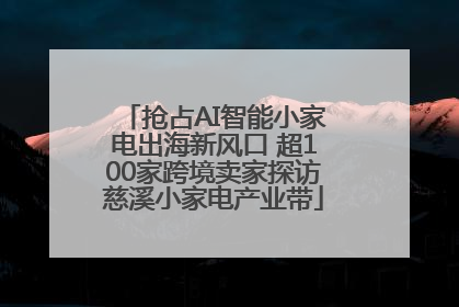 抢占AI智能小家电出海新风口 超100家跨境卖家探访慈溪小家电产业带