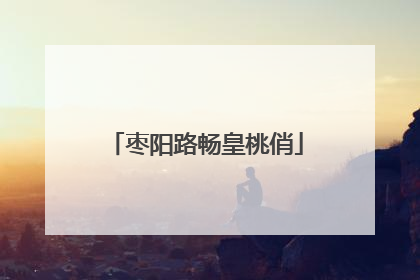 枣阳路畅皇桃俏