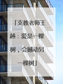 支教老师王越：爱是一棵树，会撼动另一棵树