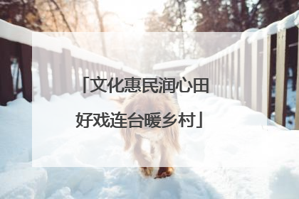 文化惠民润心田 好戏连台暖乡村