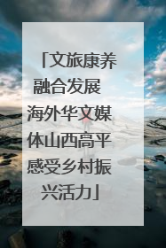 文旅康养融合发展 海外华文媒体山西高平感受乡村振兴活力