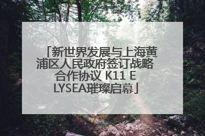 新世界发展与上海黄浦区人民政府签订战略合作协议 K11 ELYSEA璀璨启幕