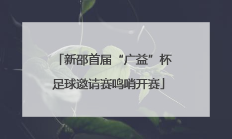 新邵首届“广益”杯足球邀请赛鸣哨开赛