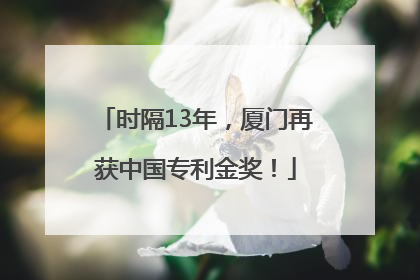 时隔13年，厦门再获中国专利金奖！