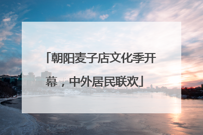 朝阳麦子店文化季开幕，中外居民联欢