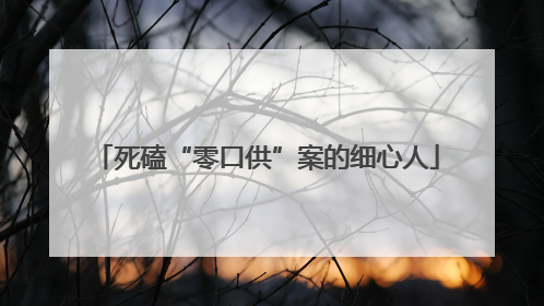 死磕“零口供”案的细心人