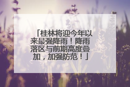 桂林将迎今年以来最强降雨！降雨落区与前期高度叠加，加强防范！