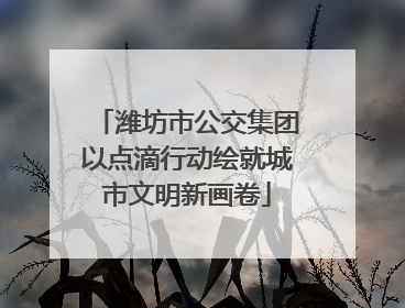 潍坊市公交集团以点滴行动绘就城市文明新画卷