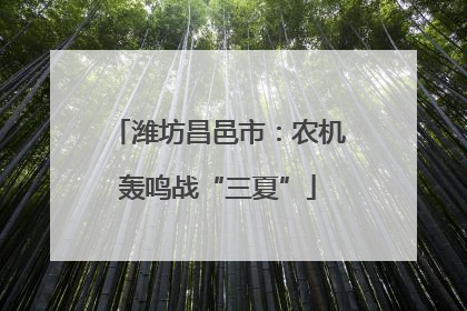 潍坊昌邑市：农机轰鸣战“三夏”