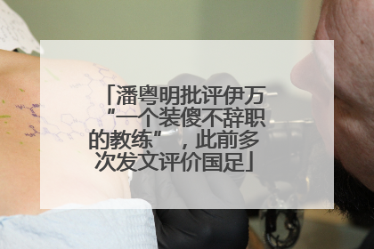 潘粤明批评伊万“一个装傻不辞职的教练”，此前多次发文评价国足