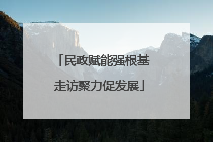民政赋能强根基 走访聚力促发展