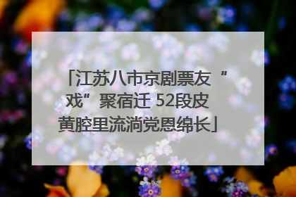 江苏八市京剧票友“戏”聚宿迁 52段皮黄腔里流淌党恩绵长