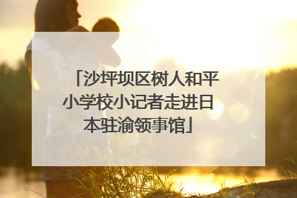 沙坪坝区树人和平小学校小记者走进日本驻渝领事馆