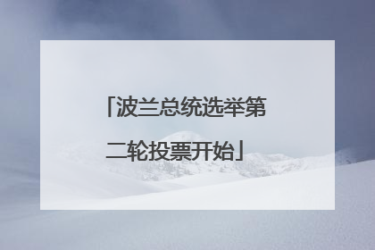 波兰总统选举第二轮投票开始