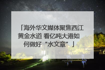 海外华文媒体聚焦西江黄金水道 看亿吨大港如何做好“水文章”