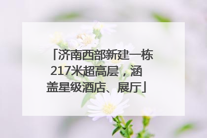 济南西部新建一栋217米超高层，涵盖星级酒店、展厅