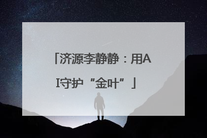济源李静静：用AI守护“金叶”