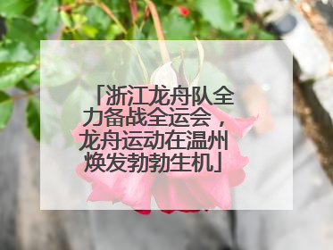 浙江龙舟队全力备战全运会，龙舟运动在温州焕发勃勃生机