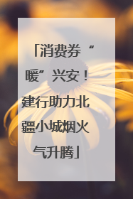 消费券“暖”兴安！建行助力北疆小城烟火气升腾