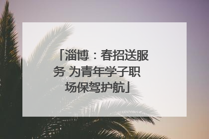 淄博：春招送服务 为青年学子职场保驾护航